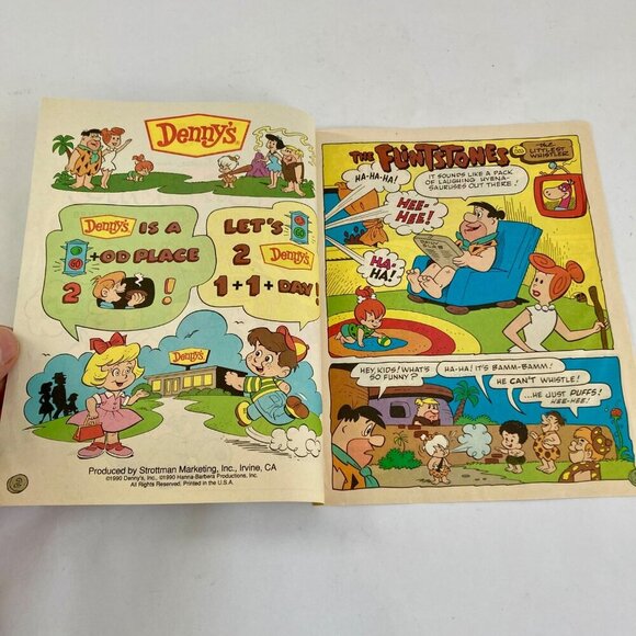 Vintage Denny's Restaurant The Flintstones Fun Book Comic Puzzles Games - Picture 4 of 7